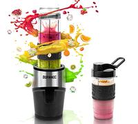 Duronic BL520 Mini Frullatore Elettrico 500W con 2 Borracce 570ml e 400ml | Smoothie Blender Compatto per Frullati, Smoothie, Proteine e Frutta, Frullatore Portatile da Cucina per Fitness BPA Free