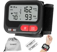 Duronic BPM65 BK Misuratore di Pressione da Polso Digitale Automatico, Sfigmomanometro Portatile, Display Retroilluminato, Memoria, Rilevazione Aritmie, Misura Pressione Arteriosa e Battito, Nero