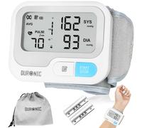 Duronic BPM65 WE Misuratore di Pressione da Polso Digitale Automatico | Sfigmomanometro Portatile Display Retroilluminato, Memoria, Rilevazione Aritmie, Misura Pressione Arteriosa e Battito Bianco