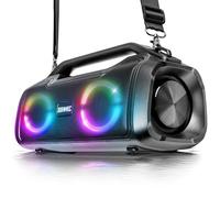 Duronic BX48 Altoparlante Bluetooth portatile 80W | Boombox wireless con luci RGB | Resistente all'acqua IPX5 | Durata della batteria di 4,5 ore | Cassa Bluetooth senza fili Compatibile con USB-AUX