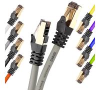 Duronic CAT8 GY 1,5 m | Cavo di Rete ethernet schermato S/FTP Grigio | Cavo ethernet Patch superveloce | Supporta fino a 2 GHz / 2000 MHz | Connettori RJ45 | Trasmissione dati 40 gigabit