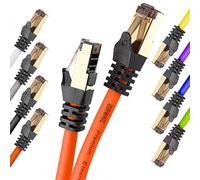Duronic CAT8 OE 2 m | Cavo di Rete ethernet schermato S/FTP Arancione | Cavo ethernet Patch superveloce | Supporta fino a 2 GHz / 2000 MHz | Connettori RJ45 | Trasmissione dati 40 gigabit