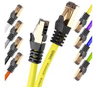Duronic CAT8 YW 3 m Cavo Ethernet S/FTP RJ45 40Gbps 2000MHz Giallo | Riduce disturbi elettromagnetici e perdita di segnale; ottimo per connessioni veloci e continue.