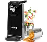 Duronic CO40 BK Apriscatole Elettrico 50W Automatico Apri Lattine da Tavolo | Arresto Automatico, Affilacoltelli Integrato, Apribottiglie e Decapsulatore, Can Opener, Coperchio, Can Opener, Domestico