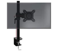 Duronic DM351X1 BK Braccio per un monitor da 13 a 27 pollici | Supporto per schermo singolo | Inclinazione e altezza regolabile | VESA 75 100 | Supporto monitor PC ergonomico con morsetto