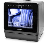 Duronic DW5 BK Lavastoviglie Libera Installazione 950W Lavastoviglie Piccola Mini Lavastoviglie per piccole cucine spazi ridotti Lavastoviglie da tavolo 7 programmi lavapiatti automatico