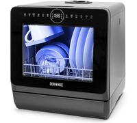 Duronic DW5 BK Mini Lavastoviglie da Tavolo 950W, 7 Programmi | Lavastoviglie compatta a libera installazione per cucine con spazi ridotti, con programmi automatici di lavaggio.