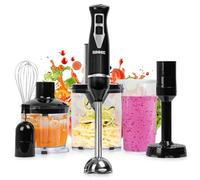 Duronic HB35 Frullatore a immersione 350W con Schiacciapatate Tritatutto Frusta Spiralizzatore | 2 Impostazioni di velocità, 2 lame, acciaio inox, Per zuppe, pasticceria, frullato, purea, frutta