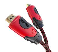 Duronic HDC03 /3m Cavo HDMI schermato di ultima generazione V2.0-0.5 metri connettori placcati oro 24k, Compatibile con TV plasma, LCD, LED, 3D, Trasmissione di segnale full HD 1080p 4K 2160p