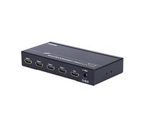 Duronic HS14 Splitter HDMI automatico a 4 vie sdoppiatore HDMI quadridimensionale 1x4 (1 porta input 4 porte output) supporta HD 1080p 3D 4K ultra HD