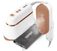 Duronic HS90 WE Mini Ferro da Stiro a Vapore da Viaggio 1190W Portatile | Steamer verticale con accessori, ideale per cucito, sartoria, quilting e ritocchi rapidi sui tessuti Bianco