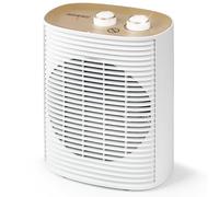Duronic HV32 WE Stufetta Elettrica Portatile 2000W, Termoventilatore Compatto Silenzioso, 3 Modalità, Termostato Regolabile, Protezione Anti-Ribaltamento, Mini Heater per Casa e Ufficio
