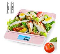 Duronic KS100 PK bilancia da cucina digitale rosa bilancia elettronica di precisione 1g a 5kg con display LCD retroilluminato funzione tara ciotola integrata da 1.2 litri per alimenti e ingredienti
