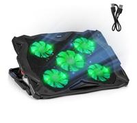 Duronic LC1 Base Raffreddamento Laptop con 5 Ventole Silenziose LED leggero | Supporto ergonomico regolabile in altezza, migliora la ventilazione del notebook durante gaming, smart working e studio