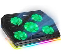 Duronic LC4 Base Raffreddamento Laptop 11-17,3" LED RGB 1400 RPM | Sistema di ventilazione efficiente con inclinazione regolabile, perfetto per lunghe sessioni di lavoro e gaming