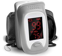 Duronic OX01R Ossimetro per polso Saturometro | Misurazione della saturazione di ossigeno nel sangue e del battito cardiaco | Custodia/custodia e cordino | Preciso e veloce | Problemi cardiaci