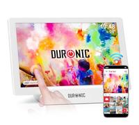 Duronic PF1D WE Cornice Digitale da 10,1 pollici Wi-Fi, Touch Screen IPS 1280x800, Memoria 32GB, USB-C, Stand Ricarica, Frameo App - Cornice Foto Elettronica Bianca per Condivisione Immagini