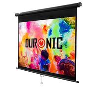 Duronic Schermo per proiettore MPS80/43 | 80'' Dimensioni schermo di proiezione manuale: 163 x 122 cm bianco opaco HD Pull Down | Home Cinema Scuola Ufficio 4K 8K Ultra HDR