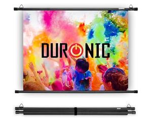 Duronic Schermo proiettore BPS90/43 | 90'' Bar Schermo di proiezione Dimensioni 183 x 137 cm Bianco Opaco Ultra HD | Montaggio a parete a soffitto Home Cinema Scuola Ufficio