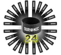 Duronic Set 24 Fascette Avvolgicavi Nere Riutilizzabili Fermacavo
