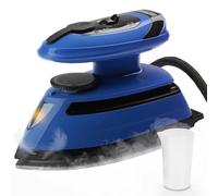 Duronic SI4 BB Mini Ferro da Stiro da Viaggio a Vapore 420W, Ferro Portatile con Serbatoio 30ml, Doppia Tensione 100-240V, per Cucito, Quilting e Patchwork, Blu/Nero