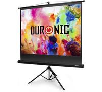 Duronic TPS86/43 (nero) schermo di proiezione, per case, uffici, scuole, teatri e cinema, con treppiede - Schermo da 86”.- 4: 3 (schermo: 175 cm (L) x 131 cm (H))