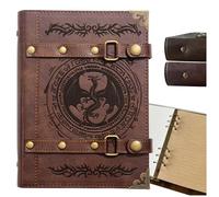 DUROTAN DND Journal, taccuino vintage con drago, formato A5, 400 pagine, per dungeons and dragons, accessori per D&D DM, regali per uomini e donne (totem con dragone rosso)
