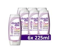 Duschdas Gel doccia 3 in 1 e shampoo Sport Fresh Mind Limited Edition Bagno doccia con un profumo di fiori di ciliegio e tè bianco 6 x 225 ml