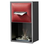 Duschnich In Acciaio Inossidabile Scatola per Tessuti Incasso, Bagno Impermeabile Nicchia Incasso, Scaffale Portaoggetti Interni Grigio Rosso 20 x 33 x 12 cm / 7,87 x 12,99 x 4,72 pollici