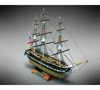 Dusek MiniMamoli MM64 U.S.S. Constitution, wooden model kit, scale 1:330