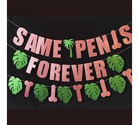 Dusenly - Striscione con tartaruga hawaiana, con scritta in lingua inglese "Forever Banner with Summer Hawaii Tartaruga Foglia" divertente per addio al nubilato