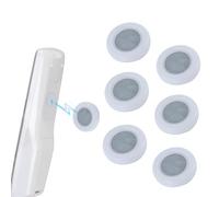 DUSH PACE Set di 6 supporti per telecomando da parete - supporto magnetico bianco con magneti super potenti, design compatto rotondo per TV / clima/ventilatore (telecomando di stoccaggio) (6)