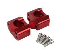 DUSHUO Morsetti per Manubrio da 22 Mm E 28 per Moto Adattatori per Riser per Parti di Modifica per Pit Bike Motocross 7/8" 1-1/8" Manubrio Riser Moto(Red)