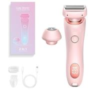 Dusk Glide Pro 3.0 Shaver 2 in 1, Duskofficial The Glide Pro 3.0 Waterproof Electric, Removable Head (Pink)