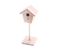DuskHaven 1:12 Casetta per Uccelli in Miniatura per Casa delle Bambole, Autoportante, Nido per Uccelli in Legno, Simulazione di Casetta per Uccelli per Accessor