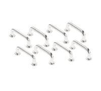 DuskHaven 1/12 Mini Maniglie per Casa Delle Bambole, Accessori per Mobili, Maniglie per Ante di Armadietti Vintage Fatte a Mano, Maniglie per Cassettiere, Scato, d'argento, Piccolo 8 pezzi