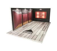 DuskHaven 1/24 Garage Display Case Scene Layout Scene Decoration Parking Space Vehicle Garage Showcase Layout DIY LED Lighting, Rosso