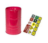 DuskHaven 1/8 1/10 RC Car Barrel, Tank Container, Oil Tank Tank Container, RC Accessory, Tank Container, for SCX10, Rosso