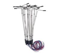 DuskHaven 10 Pezzi Modello di Lampioni Stradali Layout Lampione per Ferrovia Treno Giardino Parco Giochi Scenario Lampada a LED Illuminazione (Doppia Testa), Nero 1: 100