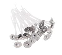 DuskHaven 100 Pezzi di Stoppini per Candele Pre-sigillati, Pre, Da 25/30/35/55/60/70 Mm, con Supporti, per La Creazione di Candele Decorative, # 4