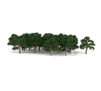 DuskHaven 25 Pezzi Alberi Modello Treno Paesaggio Ferrovia Plastica Cemento Materiale per Modellismo Architettonico Adatto per Camera Bambini