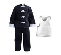 DuskHaven 3 Pezzi Cappotto E Pantaloni Gilet in 1/12 Costume per Bambola Fatto a Mano per Modello di Bambola da 6 Pollici Accessorio per Action Figure mas, Pantaloni a Gamba Larga