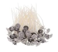 DuskHaven 500 Pezzi Sostenitori per Stoppini in Metallo per Candele Accessori per Realizzazione Candele Base Stoppino Strumenti di Creazione Design in Ferro Ada, 100 pezzi-12 cm