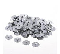 DuskHaven 500 Pezzi Sostenitori per Stoppini in Metallo per Candele Accessori per Realizzazione Candele Base Stoppino Strumenti di Creazione Design in Ferro Ada, 100 pezzi-14x3 mm
