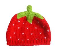 DuskHaven Cappello a Forma di, Versatile, Creativo, con Decorazioni a Frutta All'uncinetto, Ideale per Le Giornate Fredde.