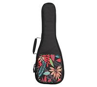 DuskHaven Custodia Da Viaggio per Ukulele, Borsa a Tracolla Professionale per Ukulele, Borse Da Concerto per Ukulele, Custodia per Riporre Le Note Musicali, con, 21 pollici nero