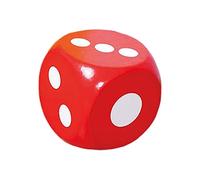 DuskHaven Dadi in Morbida Schiuma da 20 Cm per Sviluppare L'intelligenza Giocando a Dadi per Bambini, Carnevale, Materiale Scolastico, Rosso