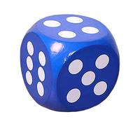 DuskHaven Dadi in Morbida Schiuma da 20 Cm per Sviluppare L'intelligenza Giocando a Dadi per Bambini, Carnevale, Materiale Scolastico, Blu