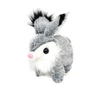 DuskHaven Elettronico Interattivo Che, Cammina, Muove Le Orecchie E Il Naso, Giocattolo Educativo, Peluche, Grigio Chiaro