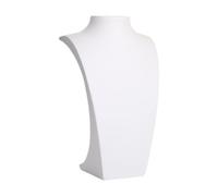 DuskHaven Espositore per Collane di Gioielli, Busto, Collana, Decorazione per Catene di Gioielli, Catena Portaoggetti alla Moda, Decorazione per Bancone, Decora, Bianco 15x10x26.5cm